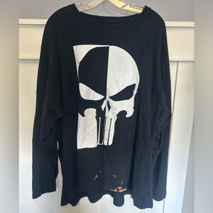 Marvel the Punisher bleached longsleeve shirt